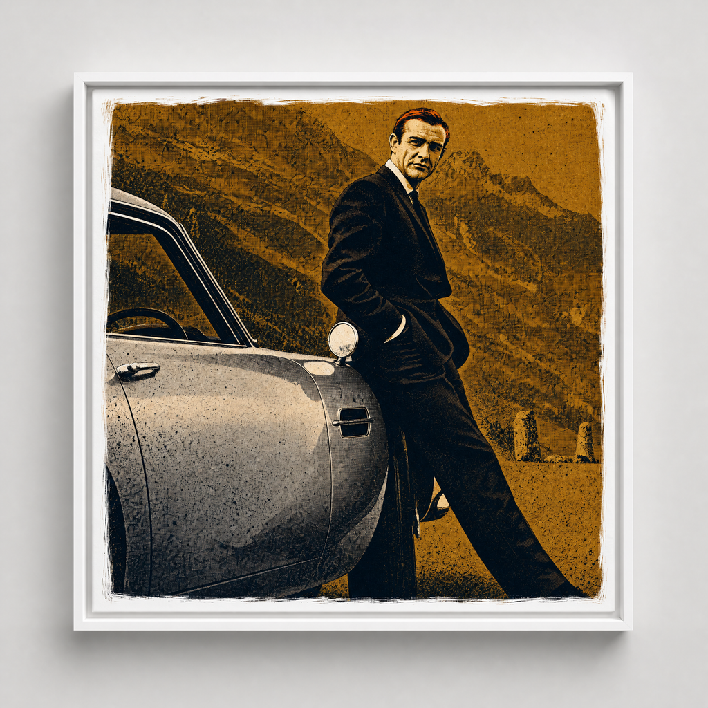 SEAN CONNERY (JAMES BOND 007): Fine Art Quality Pop Art Square Print. Limited Edition Series of 60