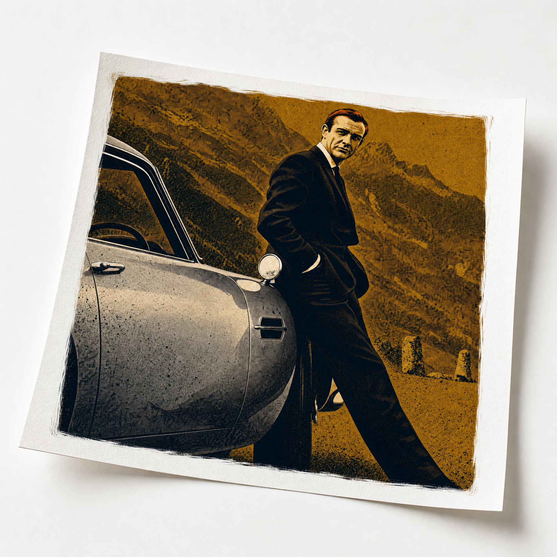 SEAN CONNERY (JAMES BOND 007): Fine Art Quality Pop Art Square Print. Limited Edition Series of 60