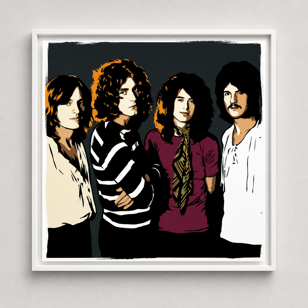 LED ZEPPELIN: Fine Art Quality Pop Art Square Print. Limited Edition Series of 60