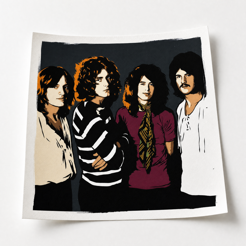 LED ZEPPELIN: Fine Art Quality Pop Art Square Print. Limited Edition Series of 60