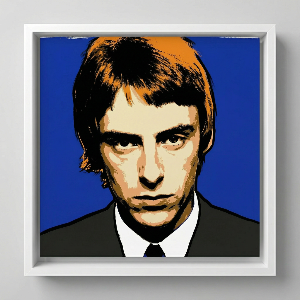 mod art, pop art, music art, PAUL WELLER (THE JAM): Fine Art Quality Pop Art Square Print. Limited Edition Series of 60 - POP GO THE ICONS