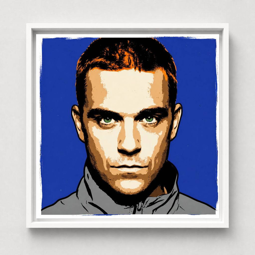 ROBBIE WILLIAMS: Fine Art Quality Pop Art Square Print. Limited Edition Series of 60