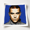 ROBBIE WILLIAMS: Fine Art Quality Pop Art Square Print. Limited Edition Series of 60