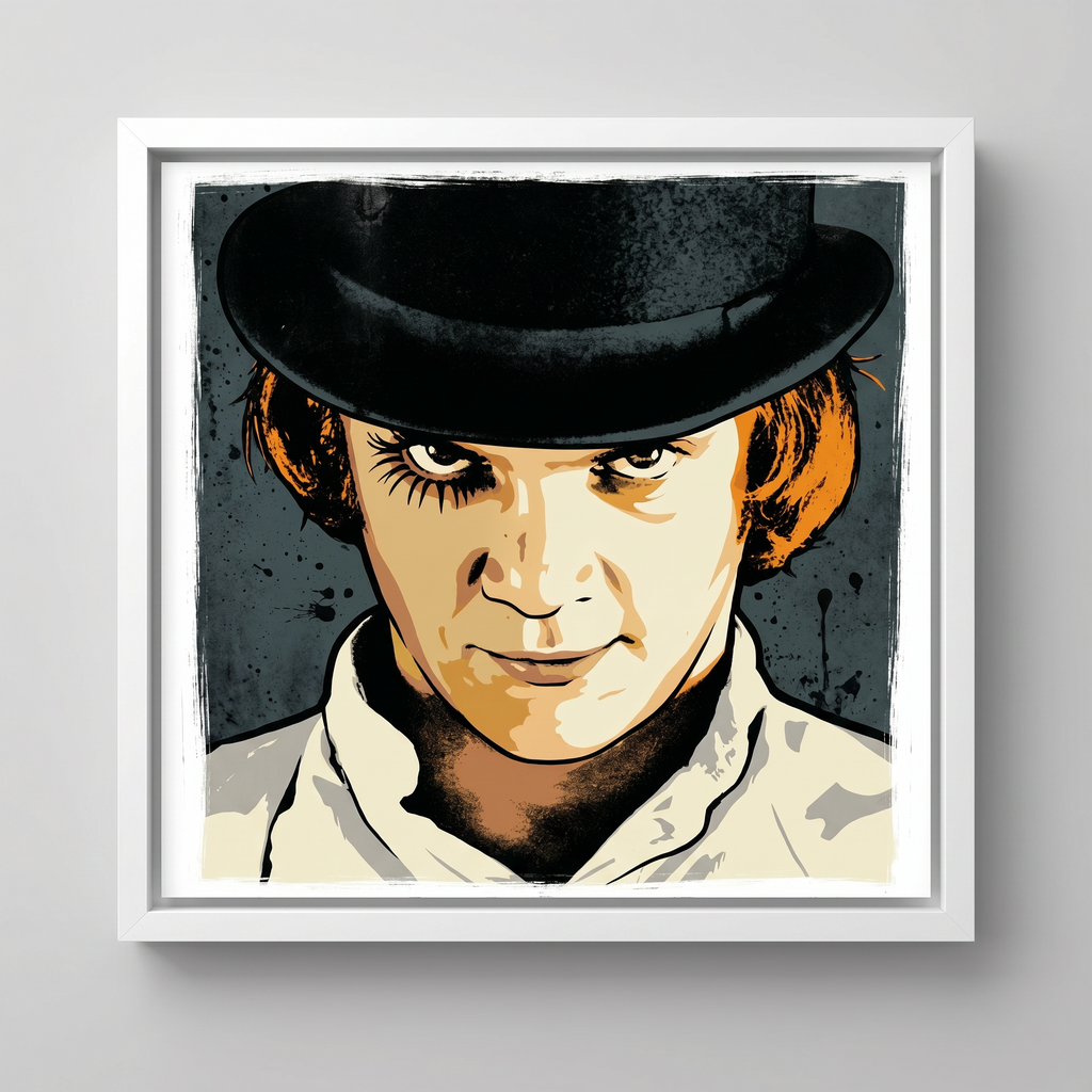 mod art, pop art, music art, A CLOCKWORK ORANGE: Fine Art Quality Pop Art Square Print. Limited Edition Series of 60 - POP GO THE ICONS
