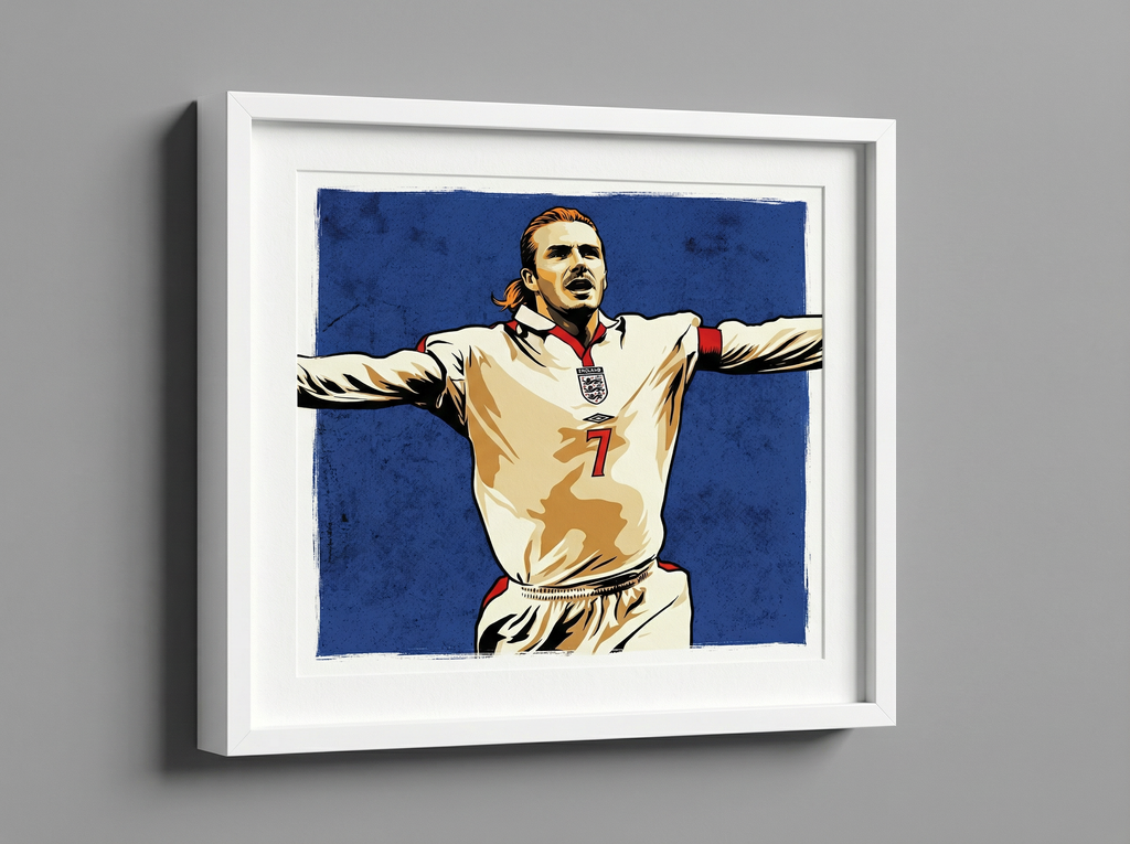 mod art, pop art, music art, DAVID BECKHAM (ENGLAND): Fine Art Quality Pop Art Square Print. Limited dition Series of 60 - POP GO THE ICONS