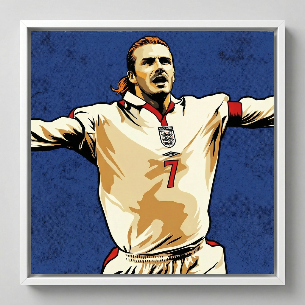 mod art, pop art, music art, DAVID BECKHAM (ENGLAND): Fine Art Quality Pop Art Square Print. Limited dition Series of 60 - POP GO THE ICONS
