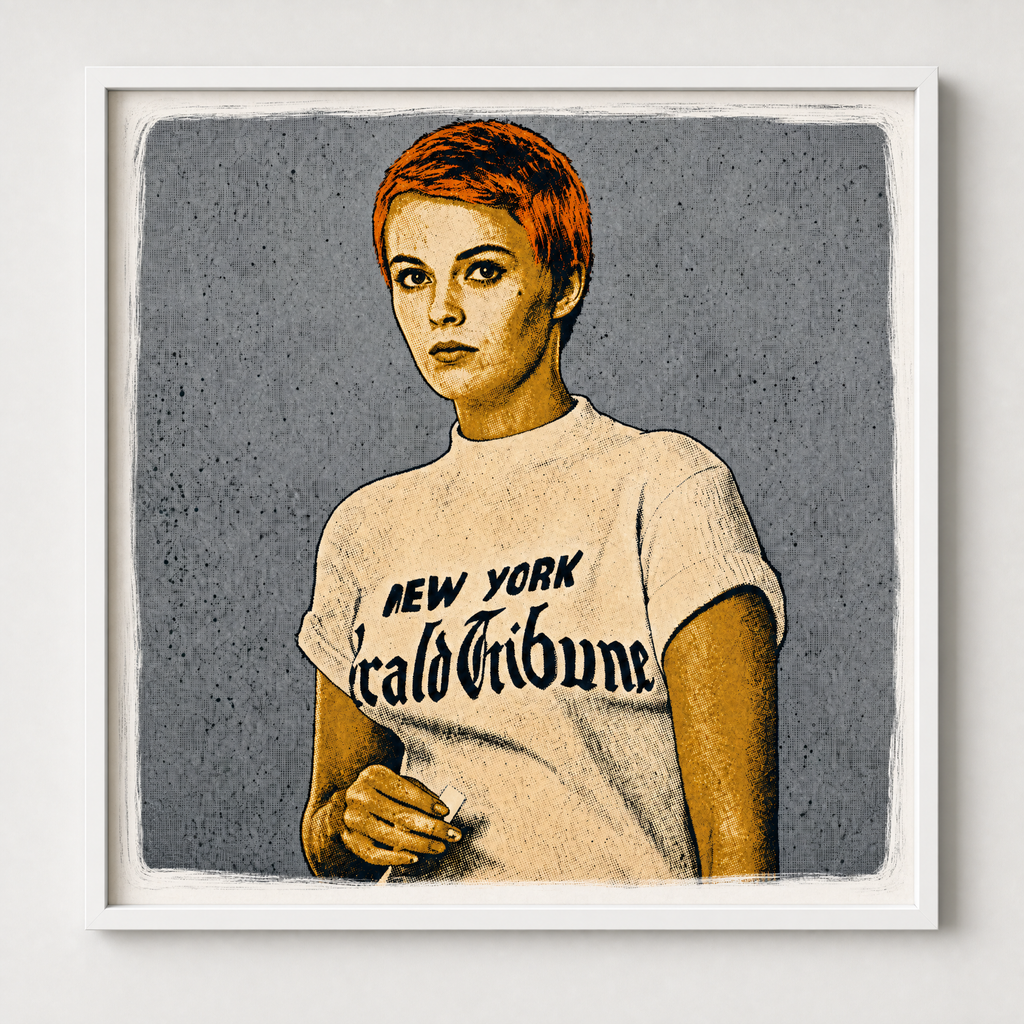 A' BOUT DE SOUFFLE (JEAN SEBERG): Fine Art Quality Pop Art Square Print. Limited Edition Series of 60 (Copy)