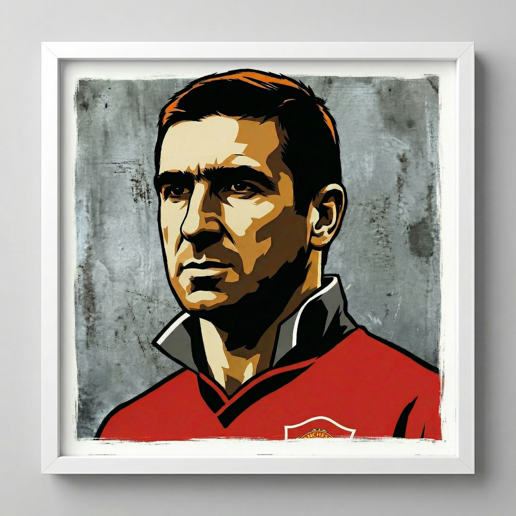 mod art, pop art, music art, CANTONA: Fine Art Quality Pop Art Square Print. Limited Edition Series of 60 - POP GO THE ICONS