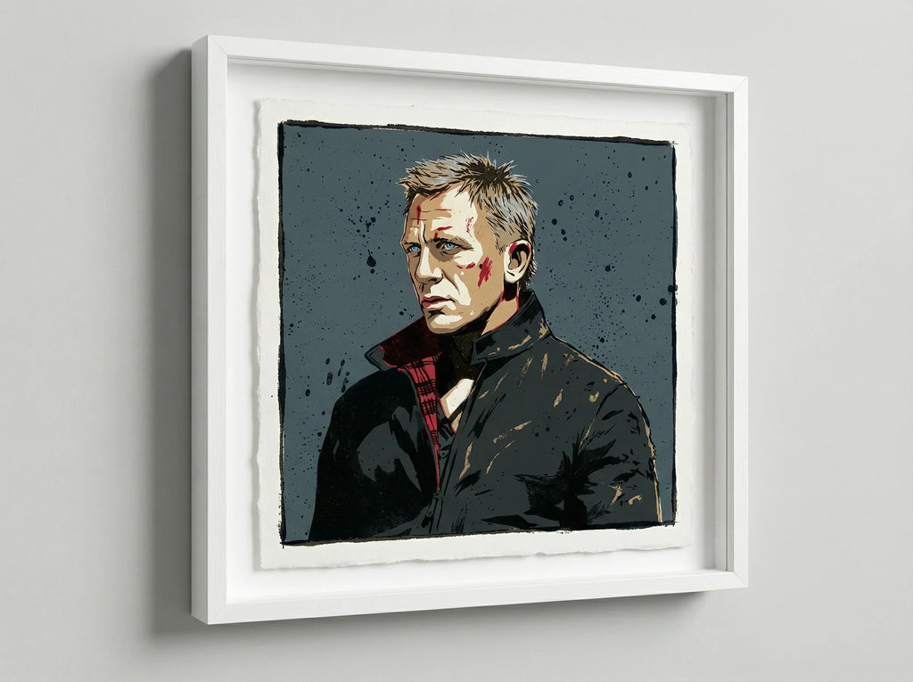 mod art, pop art, music art, DANIEL CRAIG (JAMES BOND): Fine Art Quality Pop Art Square Print. Limited Edition Series of 60 - POP GO THE ICONS