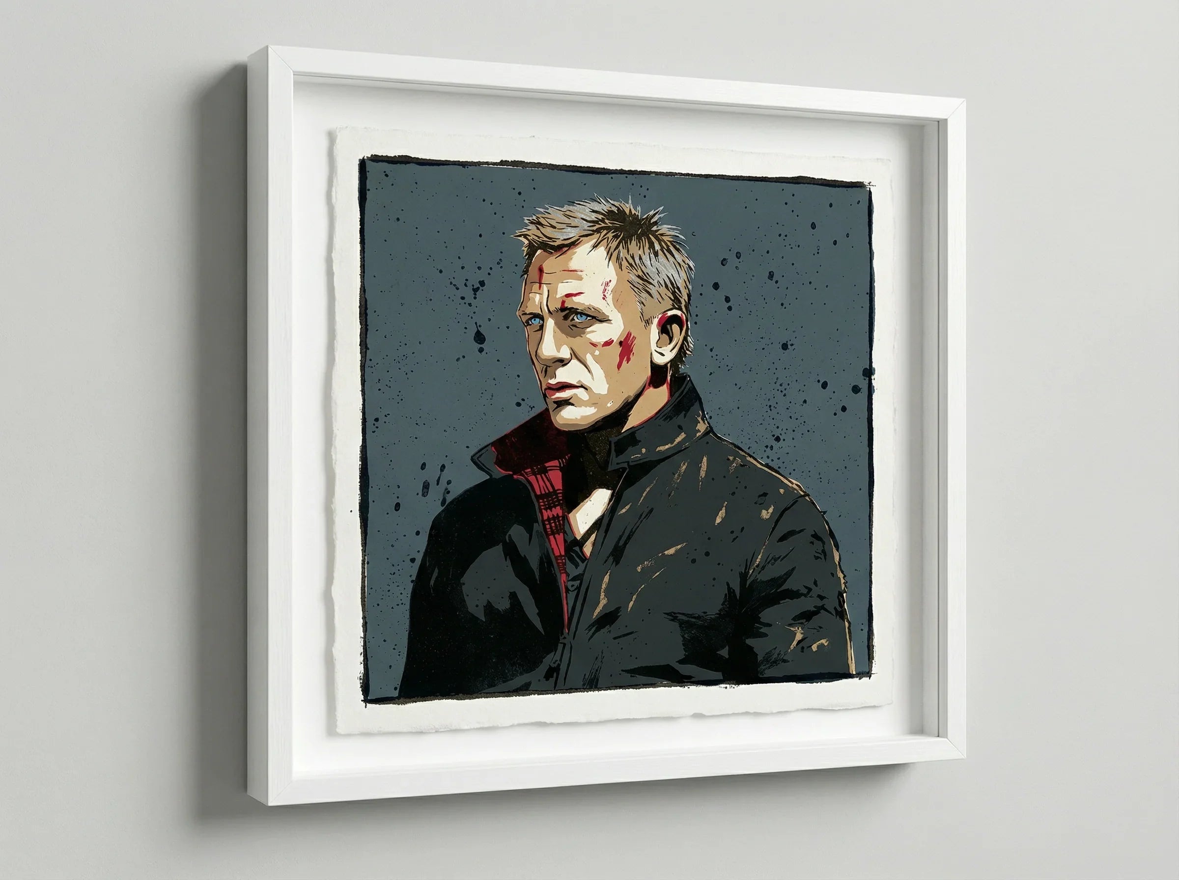 mod art, pop art, music art, DANIEL CRAIG (JAMES BOND): Fine Art Quality Pop Art Square Print. Limited Edition Series of 60 - POP GO THE ICONS