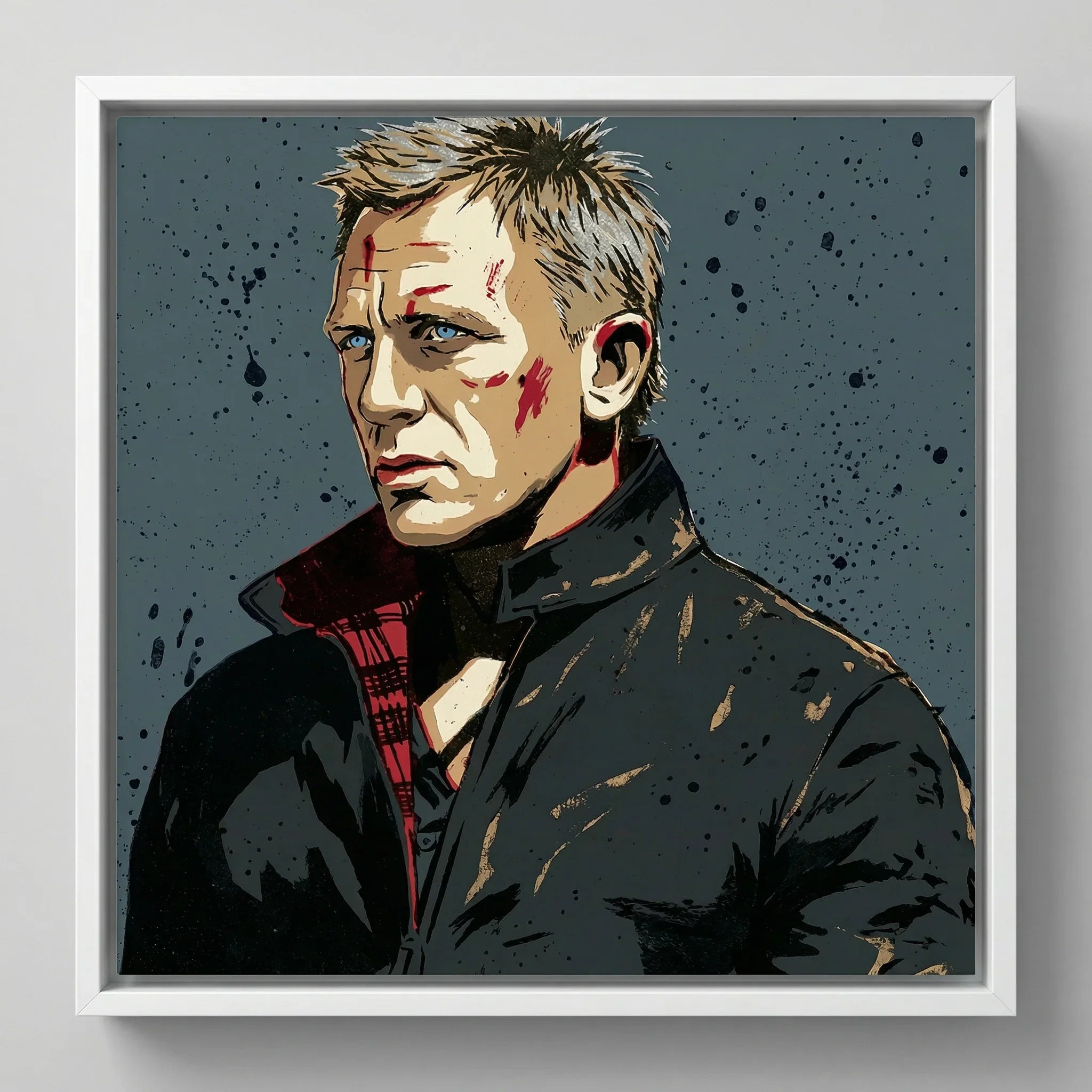 mod art, pop art, music art, DANIEL CRAIG (JAMES BOND): Fine Art Quality Pop Art Square Print. Limited Edition Series of 60 - POP GO THE ICONS