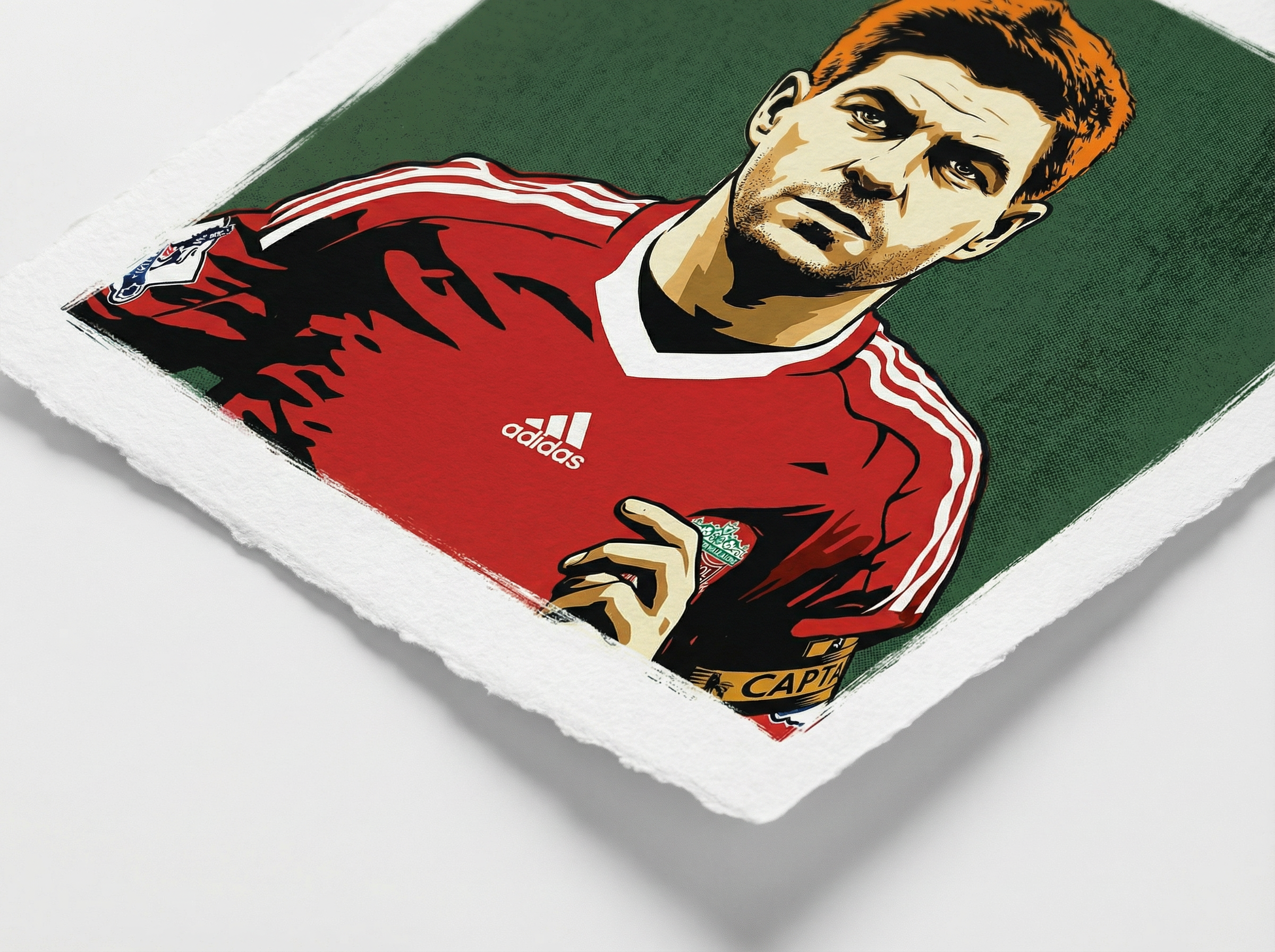 GERRARD (CAPTAIN): Fine Art Quality Pop Art Square Print. Limited dition Series of 60