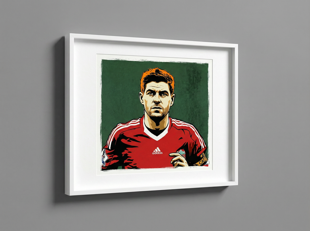 POP ART, gerrard_green_mockup2_angled_frame - POP GO THE ICONS ,AFFORDABLE  POP ART