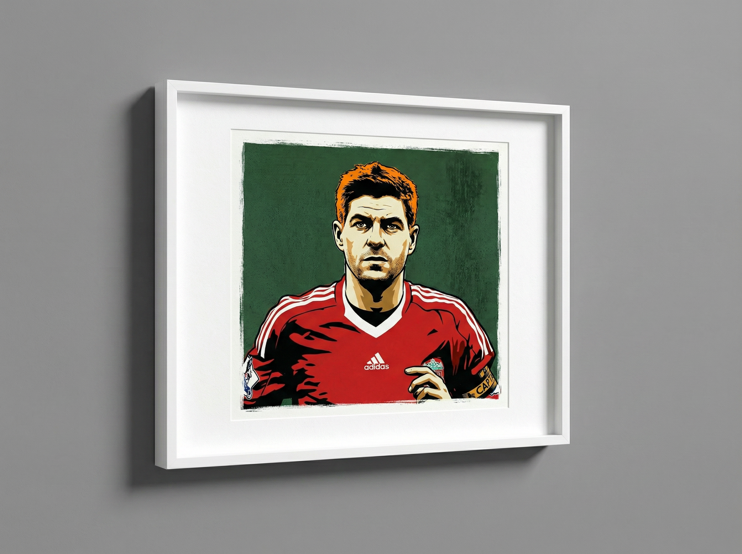 GERRARD (CAPTAIN): Fine Art Quality Pop Art Square Print. Limited dition Series of 60