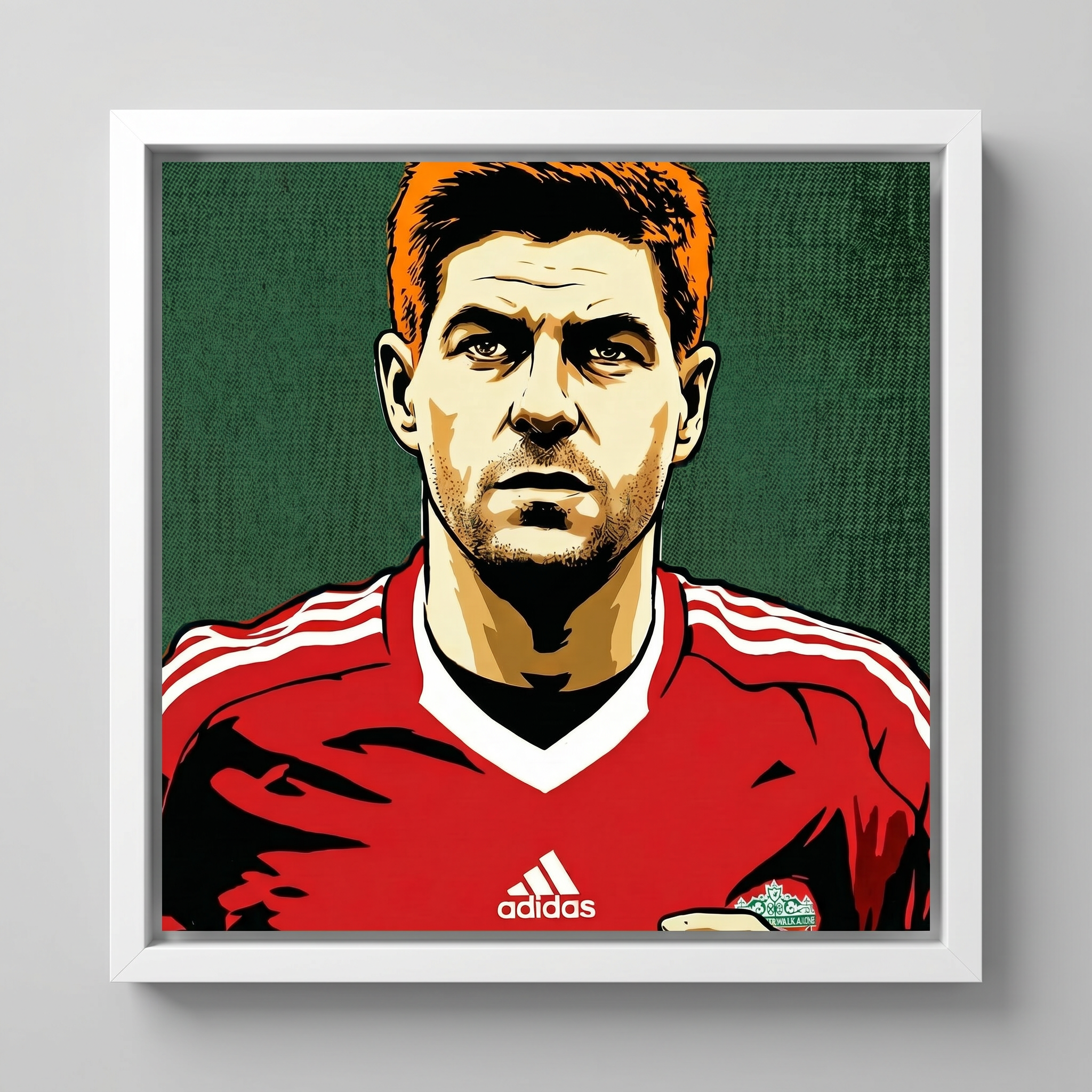 GERRARD (CAPTAIN): Fine Art Quality Pop Art Square Print. Limited dition Series of 60