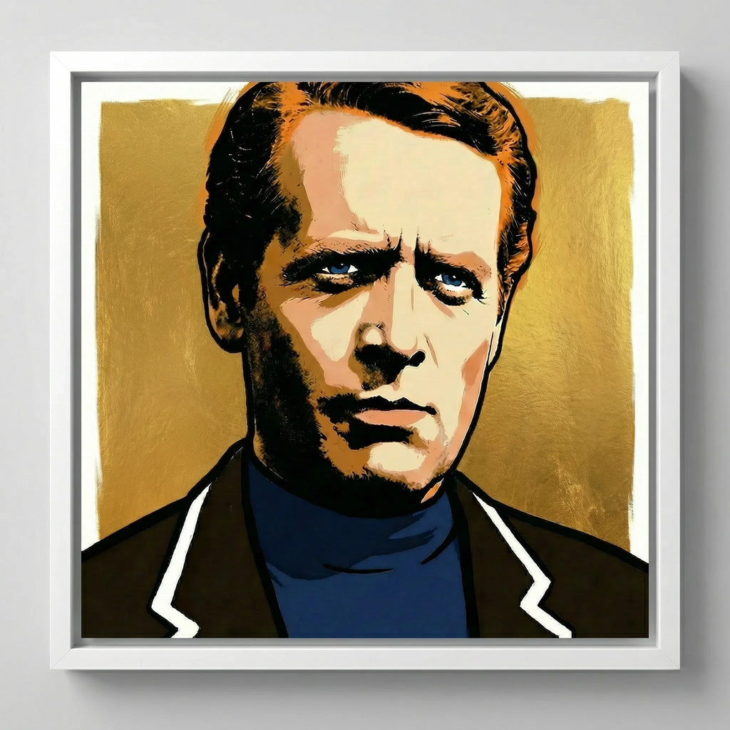 mod art, pop art, music art, THE PRISONER (GOLD): Fine Art Quality Pop Art Square Print. Limited Edition Series of 60 - POP GO THE ICONS