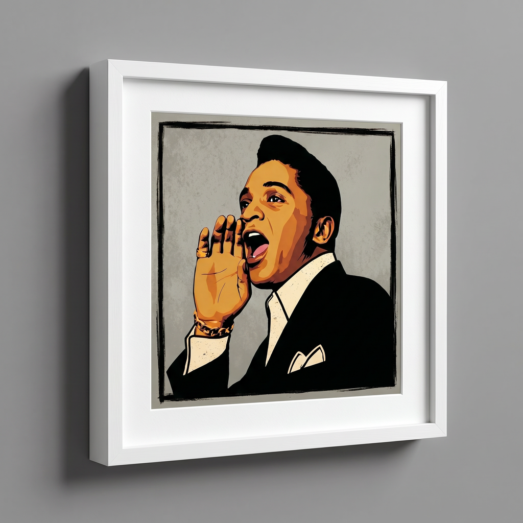 mod art, pop art, music art, SOUL MAN (JACKIE WILSON) Fine Art Quality Pop Art Square Print. Limited Edition Series of 60 - POP GO THE ICONS