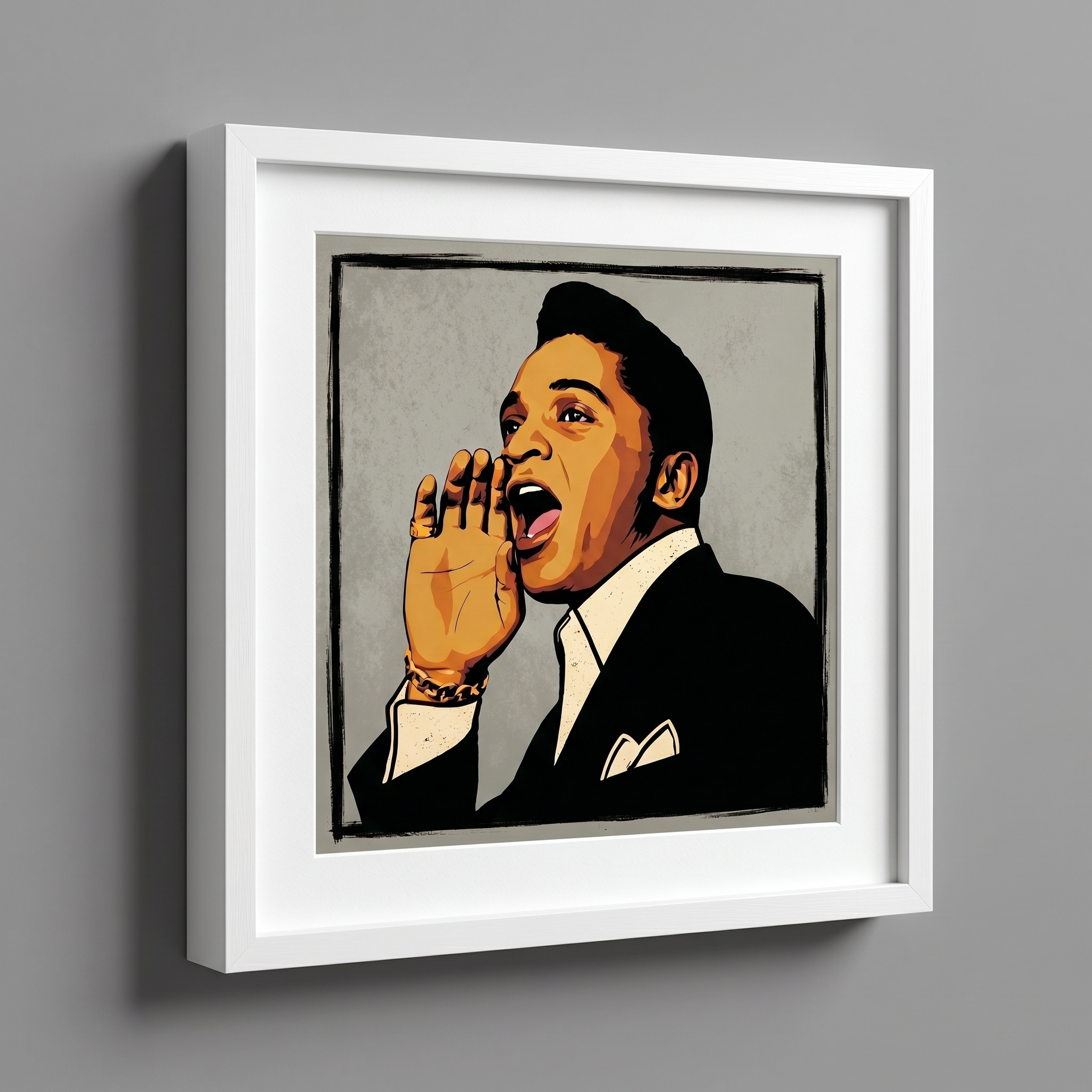 mod art, pop art, music art, SOUL MAN (JACKIE WILSON) Fine Art Quality Pop Art Square Print. Limited Edition Series of 60 - POP GO THE ICONS