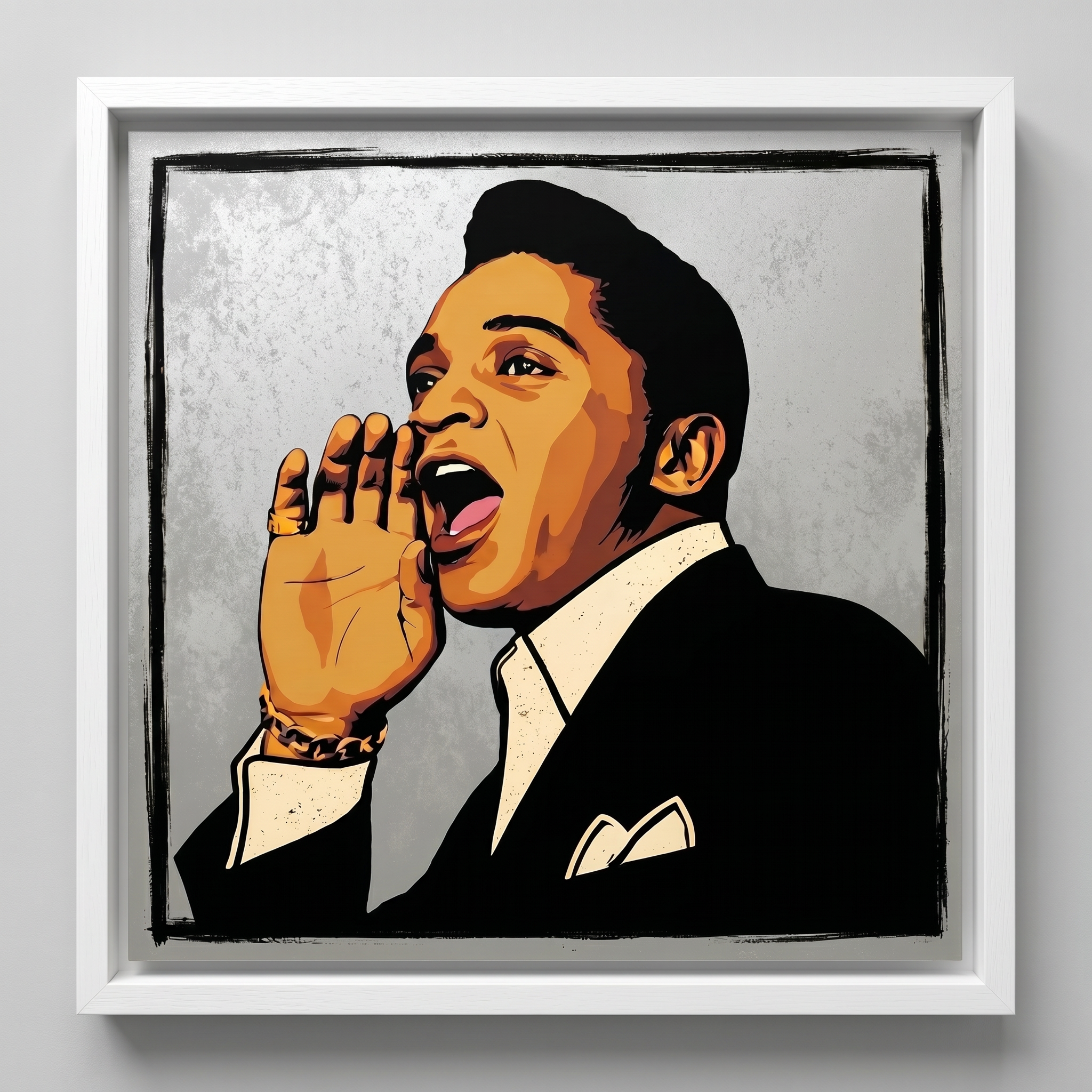 mod art, pop art, music art, SOUL MAN (JACKIE WILSON) Fine Art Quality Pop Art Square Print. Limited Edition Series of 60 - POP GO THE ICONS