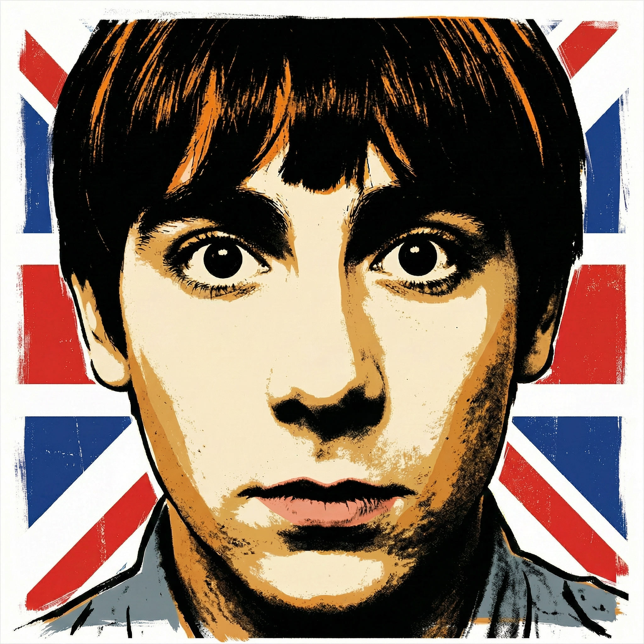mod art, pop art, music art, KEITH MOON (UNION FLAG): Fine Art Quality Pop Art Square Print. Limited Edition Series of 60 - POP GO THE ICONS