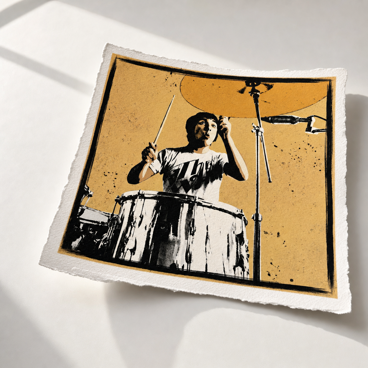 mod art, pop art, music art, KEITH MOON (DRUMS): Fine Art Quality Pop Art Square Print. Limited Edition Series of 60 - POP GO THE ICONS