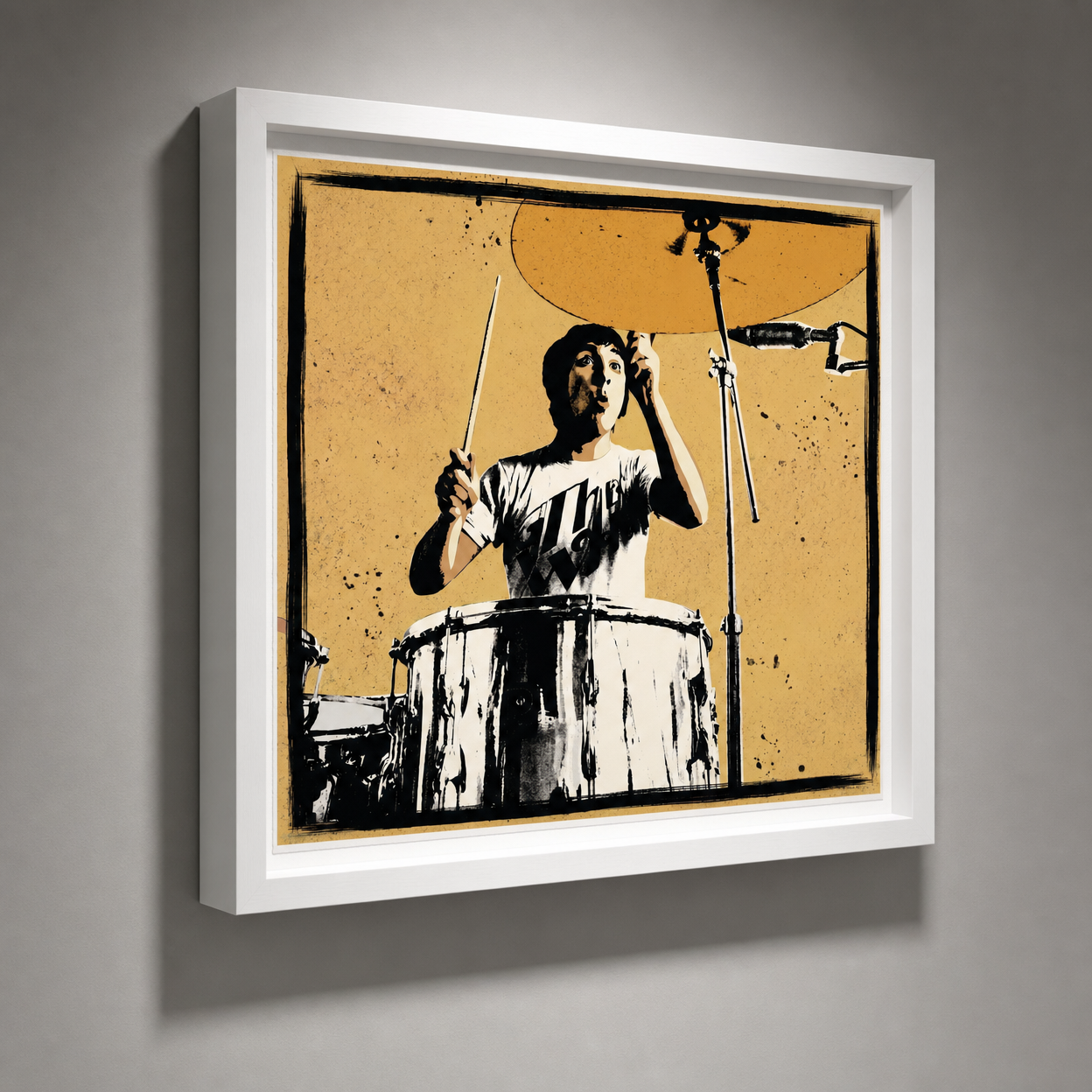 mod art, pop art, music art, KEITH MOON (DRUMS): Fine Art Quality Pop Art Square Print. Limited Edition Series of 60 - POP GO THE ICONS
