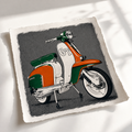 LAMBRETTA TV/GT: Fine Art Quality Pop Art Square Print. Limited Edition Series of 60