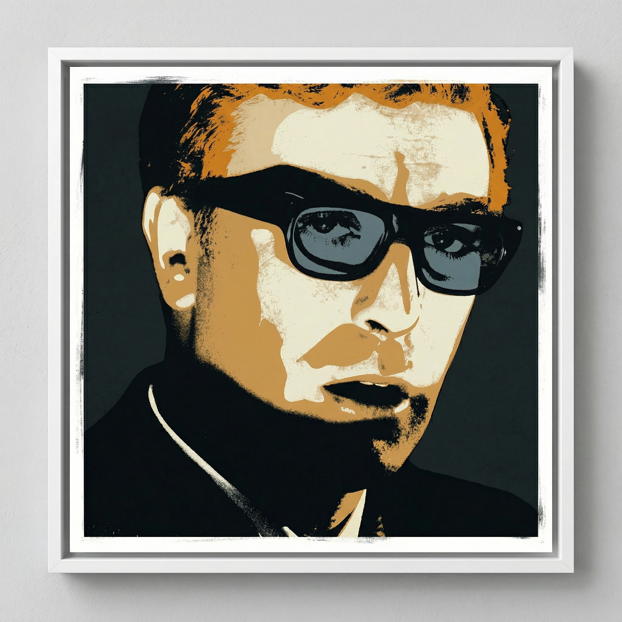 mod art, pop art, music art, MICHAEL CAINE (HARRY PALMER SHADOW): Fine Art Quality Pop Art Square Print. Limited Edition Series of 60 - POP GO THE ICONS