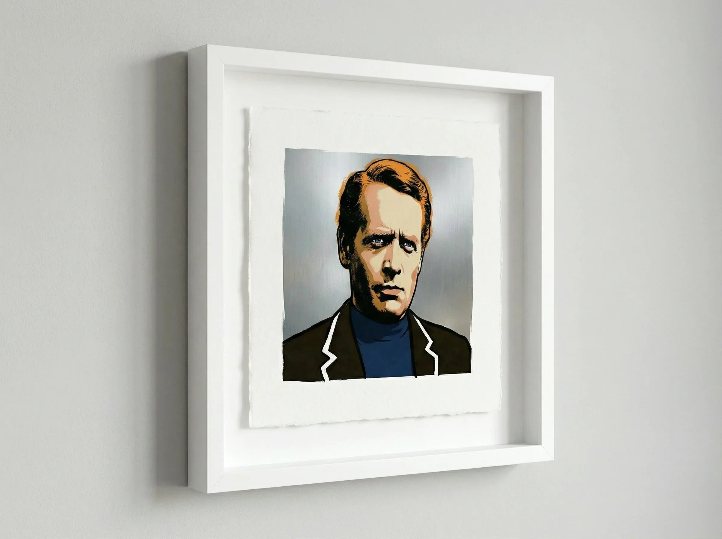 mod art, pop art, music art, THE PRISONER (SILVER): Fine Art Quality Pop Art Square Print. Limited Edition Series of 60 - POP GO THE ICONS