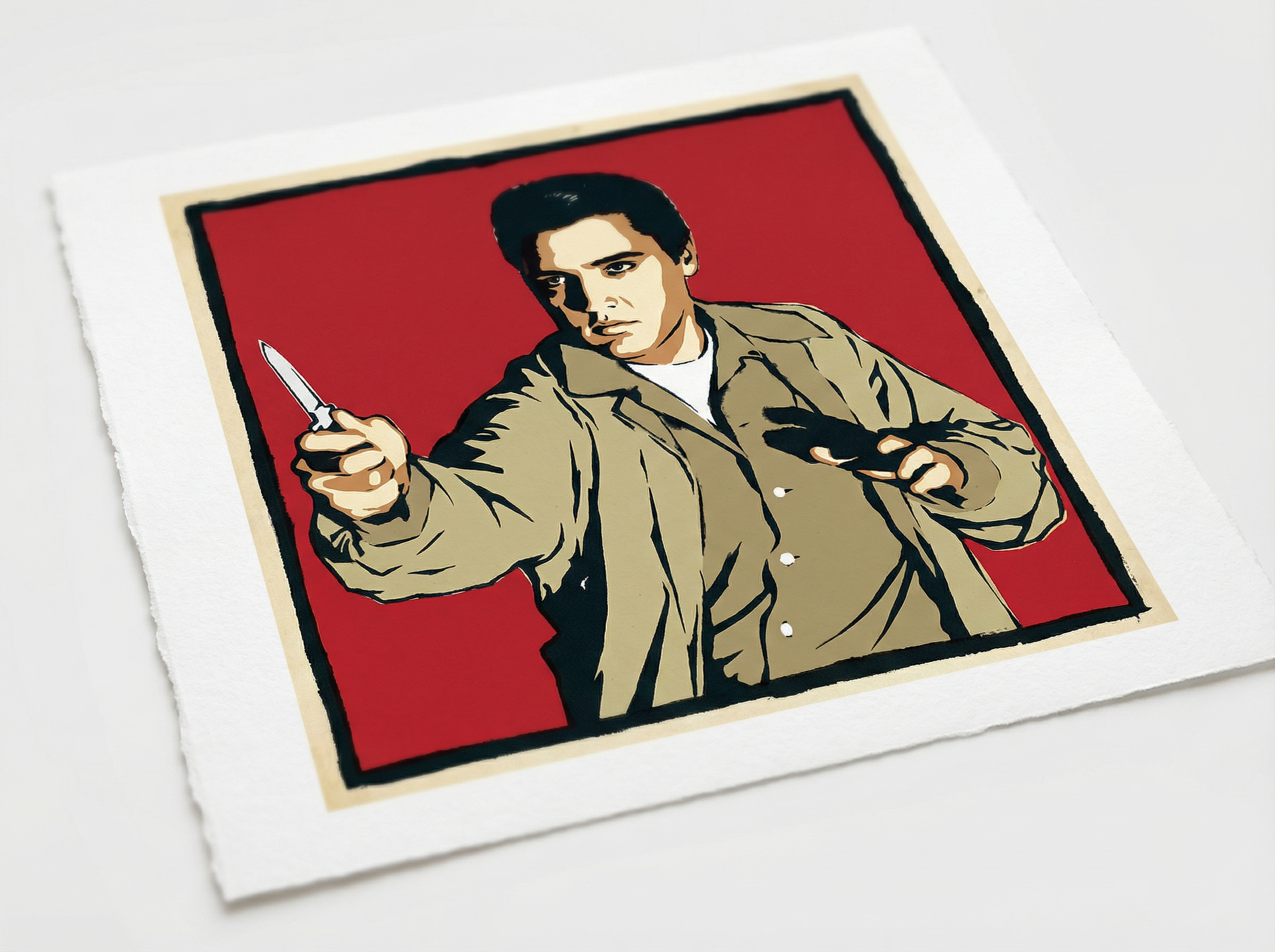 mod art, pop art, music art, ELVIS: Fine Art Quality Pop Art Square Print. Limited Edition Series of 60 - POP GO THE ICONS