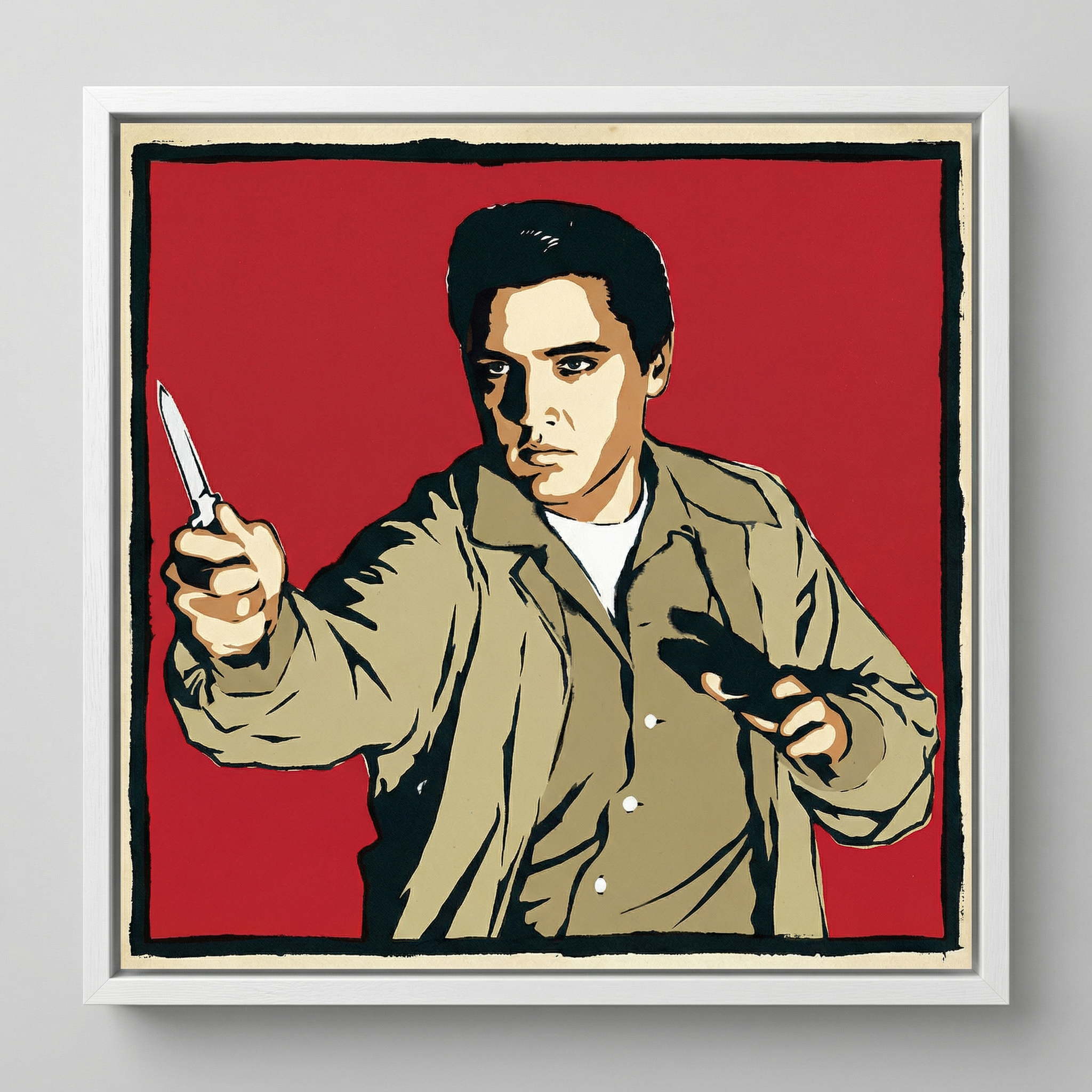 mod art, pop art, music art, ELVIS: Fine Art Quality Pop Art Square Print. Limited Edition Series of 60 - POP GO THE ICONS