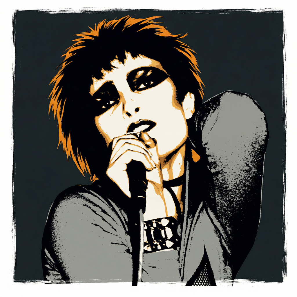 mod art, pop art, music art, SIOUXSIE SIOUX 1977: Fine Art Quality Pop Art Square Print. Limited Edition Series of 60 - POP GO THE ICONS