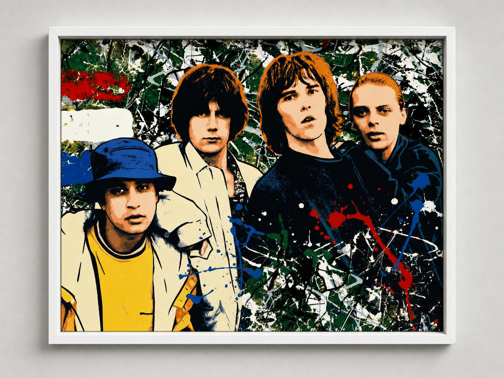 mod art, pop art, music art, FOOLS GOLD: Fine Art Quality Pop Art Landscape Print, The Stone Roses. Limited Edition Series of 60 - POP GO THE ICONS