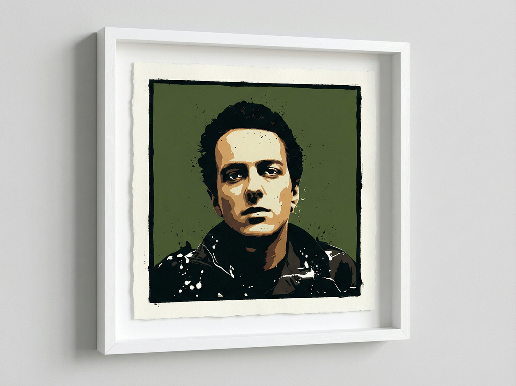 mod art, pop art, music art, JOE STRUMMER (THE CLASH): Fine Art Quality Pop Art Square Print. Limited Edition Series of 60 - POP GO THE ICONS