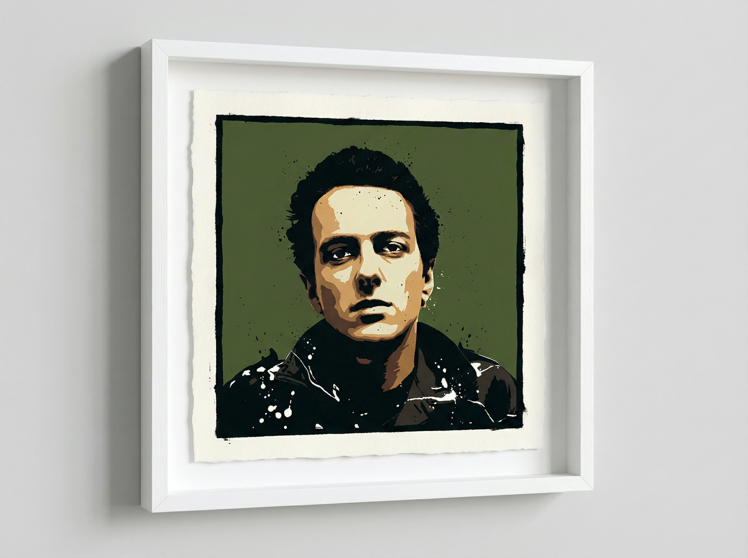 mod art, pop art, music art, JOE STRUMMER (THE CLASH): Fine Art Quality Pop Art Square Print. Limited Edition Series of 60 - POP GO THE ICONS