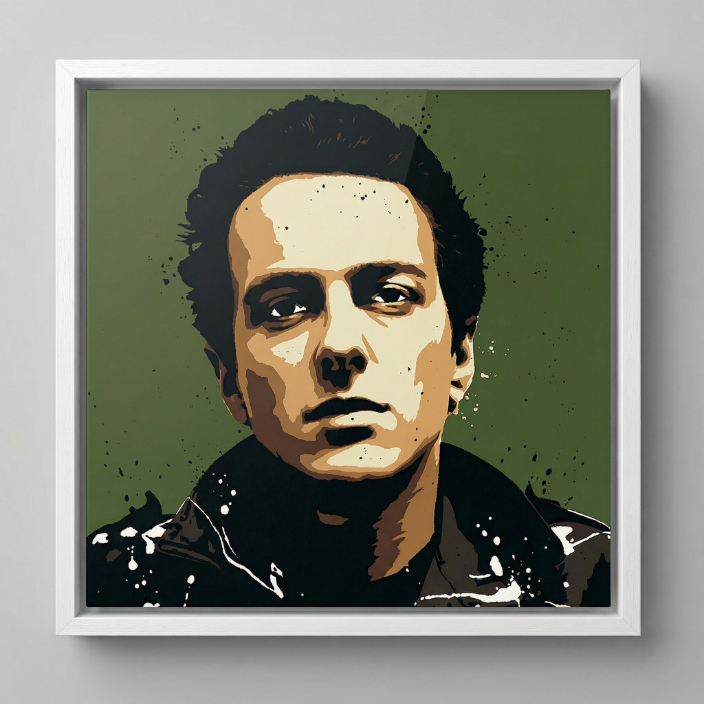mod art, pop art, music art, JOE STRUMMER (THE CLASH): Fine Art Quality Pop Art Square Print. Limited Edition Series of 60 - POP GO THE ICONS