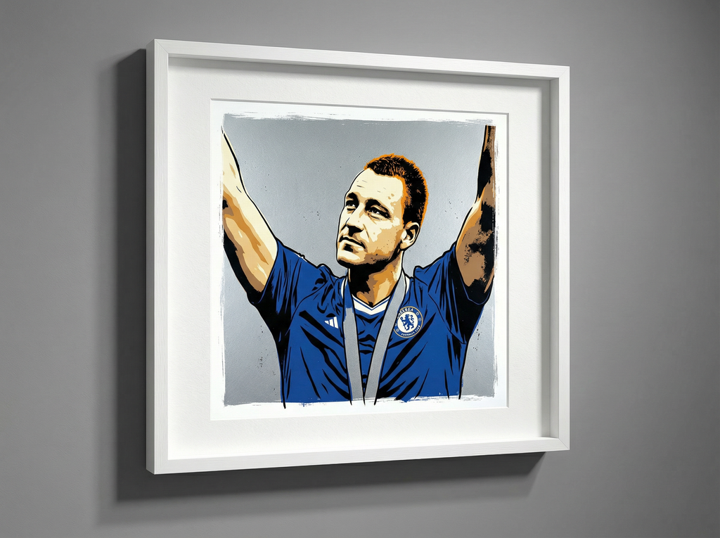 mod art, pop art, music art, CAPTAIN, LEADER, LEGEND (JOHN TERRY): Fine Art Quality Pop Art Square Print. Limited dition Series of 60 (Copy) - POP GO THE ICONS