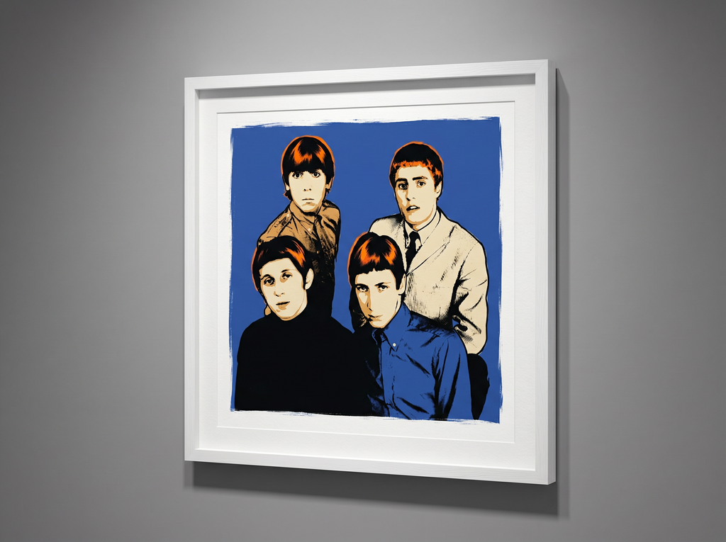 mod art, pop art, music art, THE WHO (BLUE): Fine Art Quality Pop Art Square Print. Limited Edition Series of 60 - POP GO THE ICONS