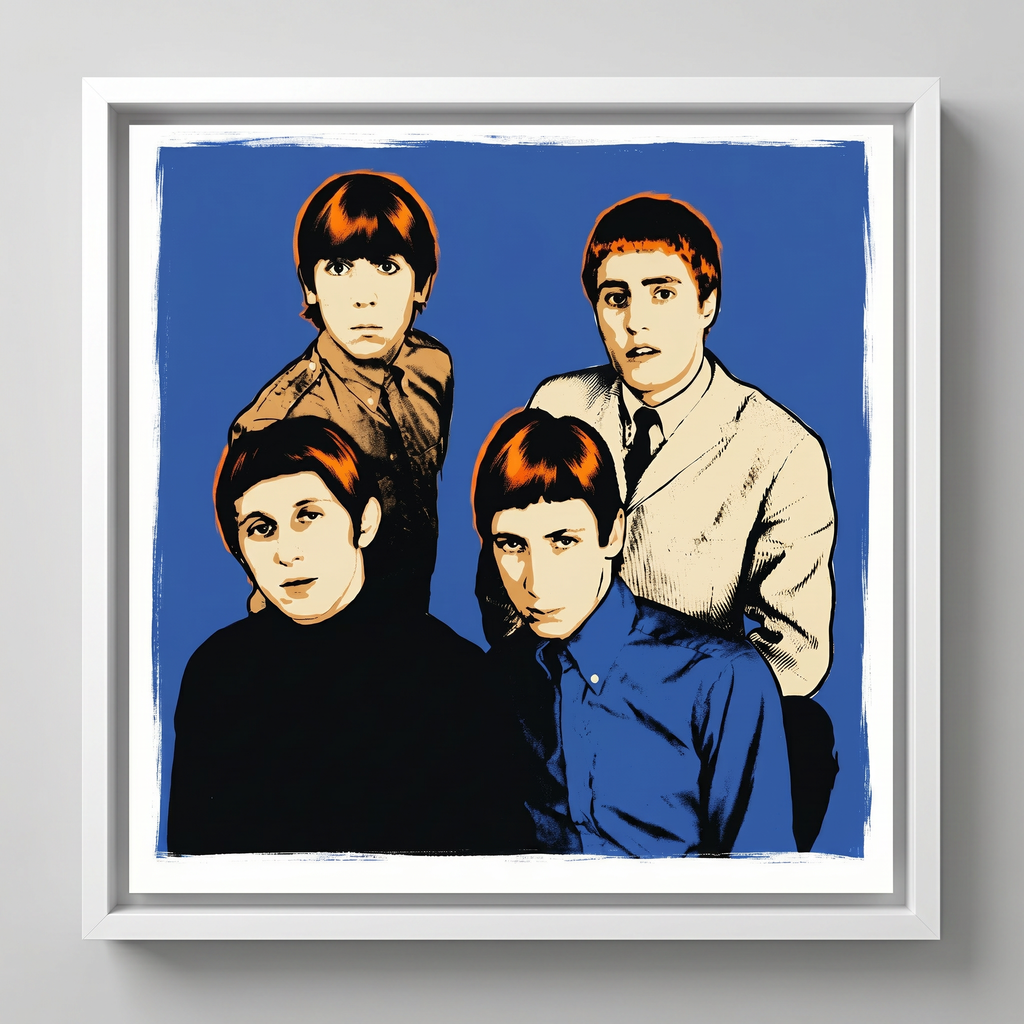 mod art, pop art, music art, THE WHO (BLUE): Fine Art Quality Pop Art Square Print. Limited Edition Series of 60 - POP GO THE ICONS
