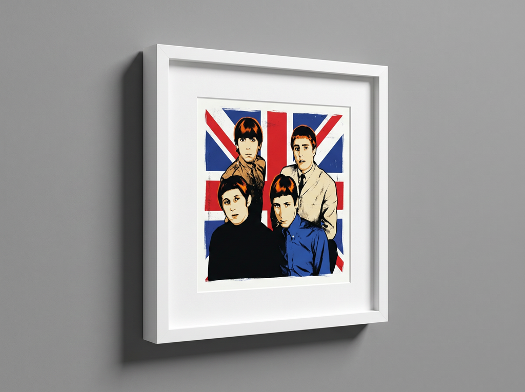 mod art, pop art, music art, THE WHO (FLAG): Fine Art Quality Pop Art Square Print. Limited Edition Series of 60 - POP GO THE ICONS