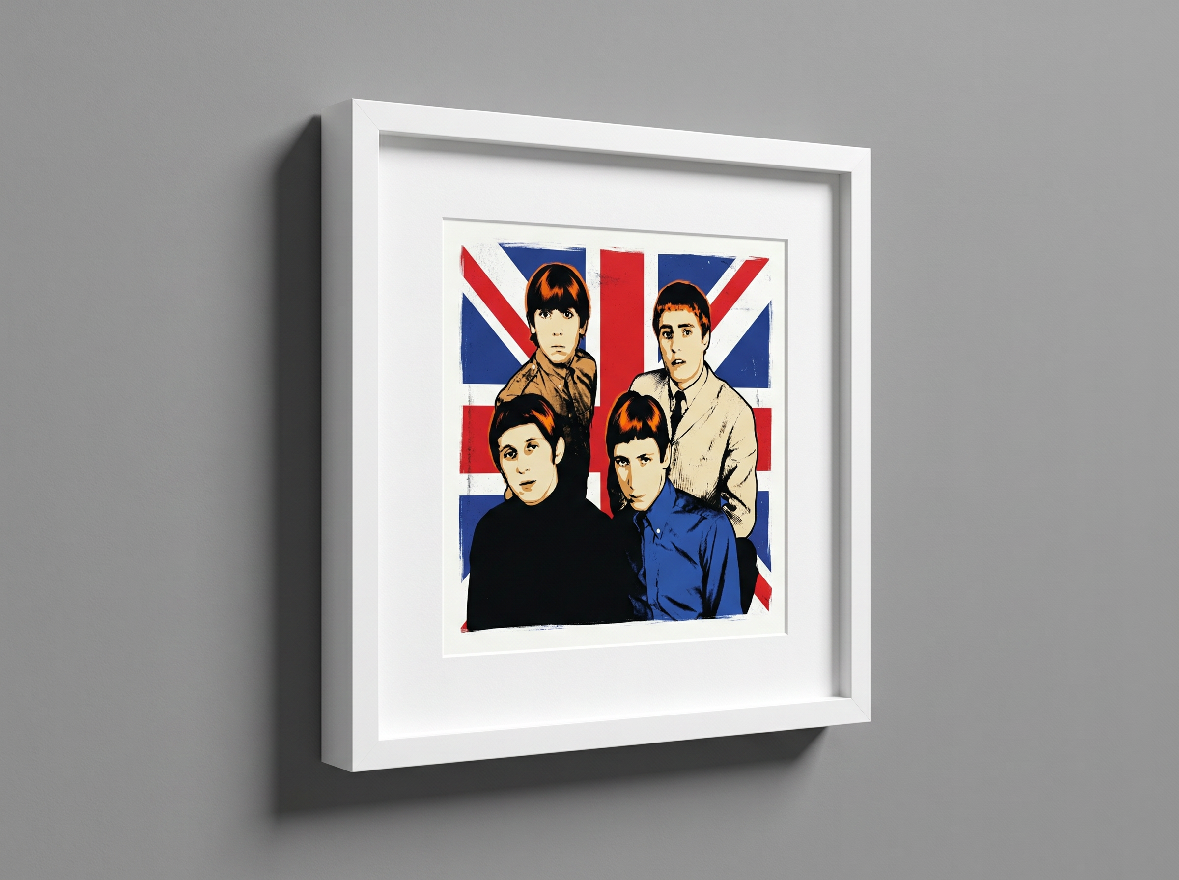 mod art, pop art, music art, THE WHO (FLAG): Fine Art Quality Pop Art Square Print. Limited Edition Series of 60 - POP GO THE ICONS
