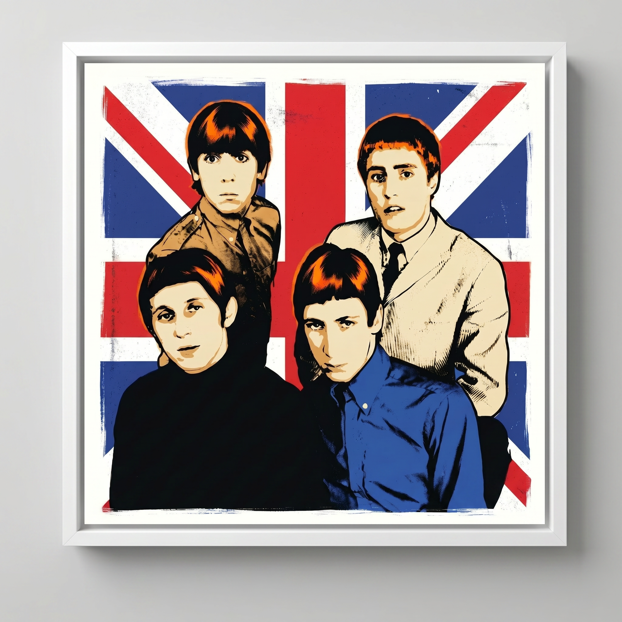 mod art, pop art, music art, THE WHO (FLAG): Fine Art Quality Pop Art Square Print. Limited Edition Series of 60 - POP GO THE ICONS