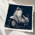 VESPA GS: Fine Art Quality Pop Art Square Print. Limited Edition Series of 60