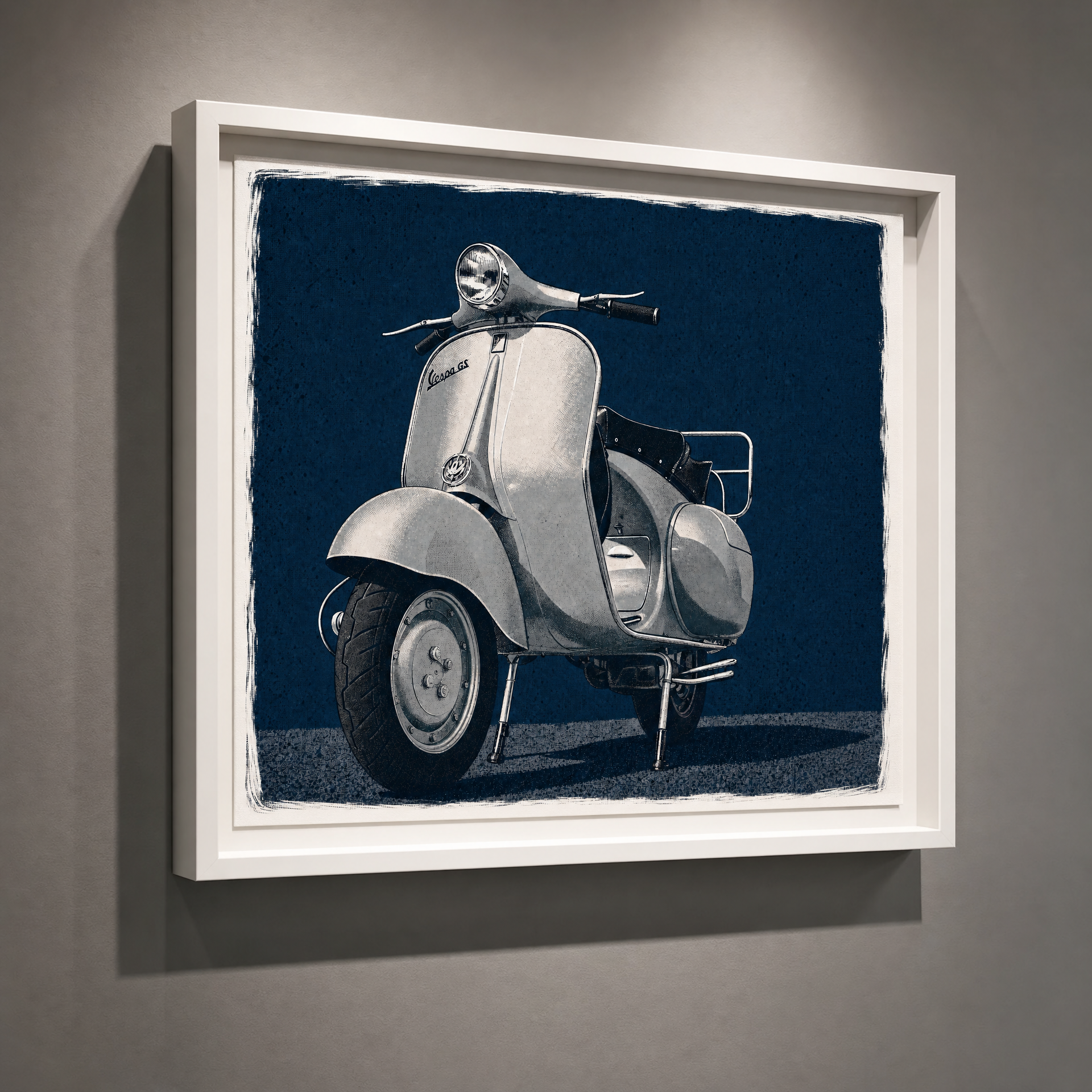 VESPA GS: Fine Art Quality Pop Art Square Print. Limited Edition Series of 60