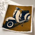 mod art, pop art, music art, VESPA SS180: Fine Art Quality Pop Art Square Print. Limited Edition Series of 60 - POP GO THE ICONS